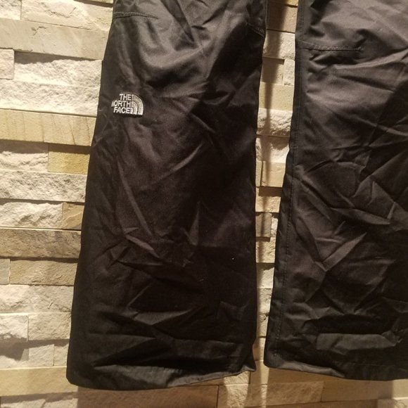 North Face Womens Medium Snowboard Winter Snow Ski Pants Black Bib Bibs Suit M